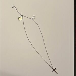 Things Remembered Silver Cross Necklace, 1”, NWT